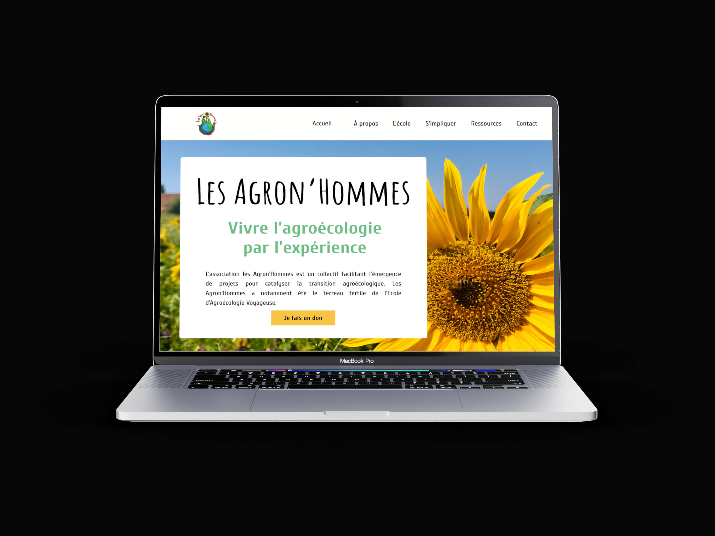 les agronhommes agroecology school and association website redesign